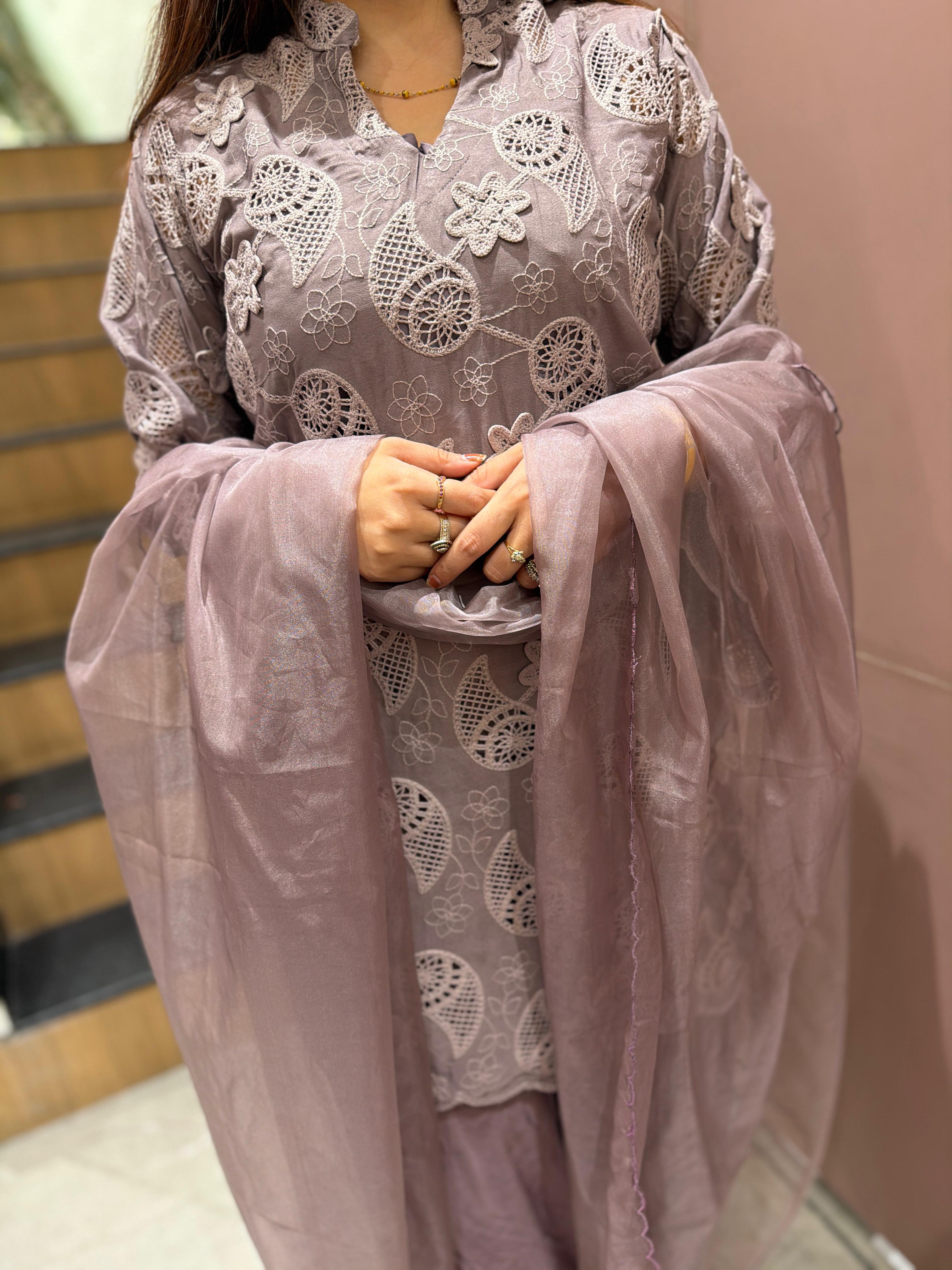 Mirage Embroidered Suit Set